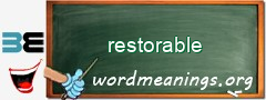 WordMeaning blackboard for restorable